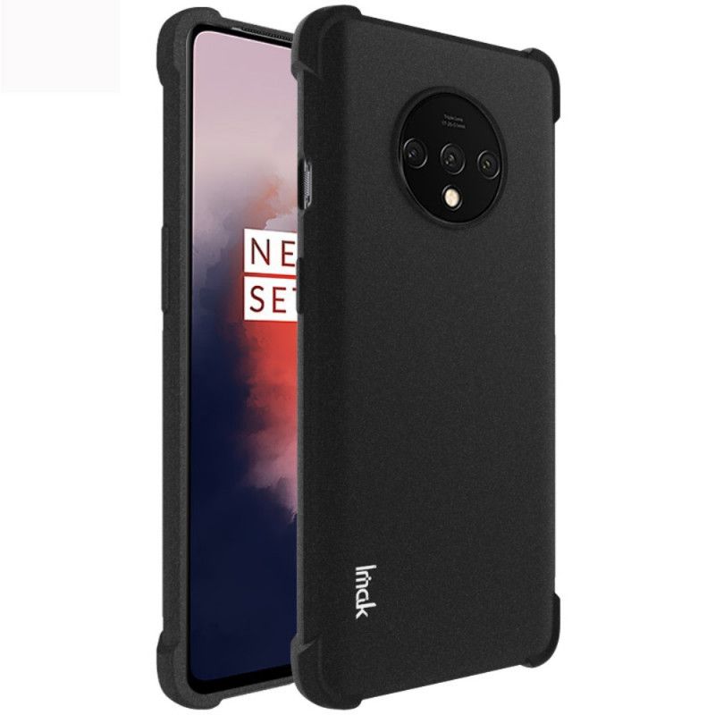 Futerały OnePlus 7T Szary Czarny Elastyczny Silikon Z Folią Ekranującą Imak