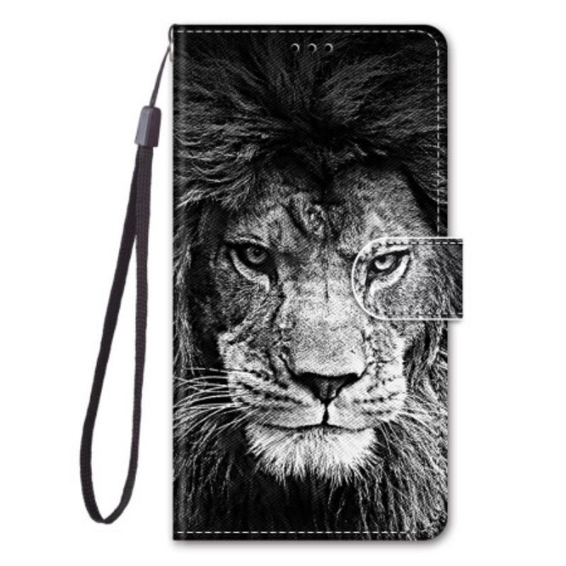 Etui Folio do Xiaomi 13 z Łańcuch Smycz Lew