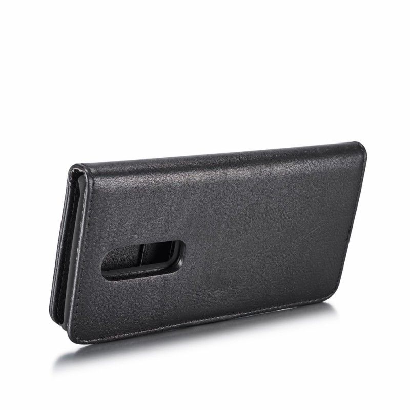 Etui Folio OnePlus 6 Szary Czarny Dg Ming Odłączalny Etui Ochronne