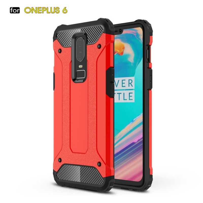 Etui OnePlus 6 Czerwony Czarny Ocalały