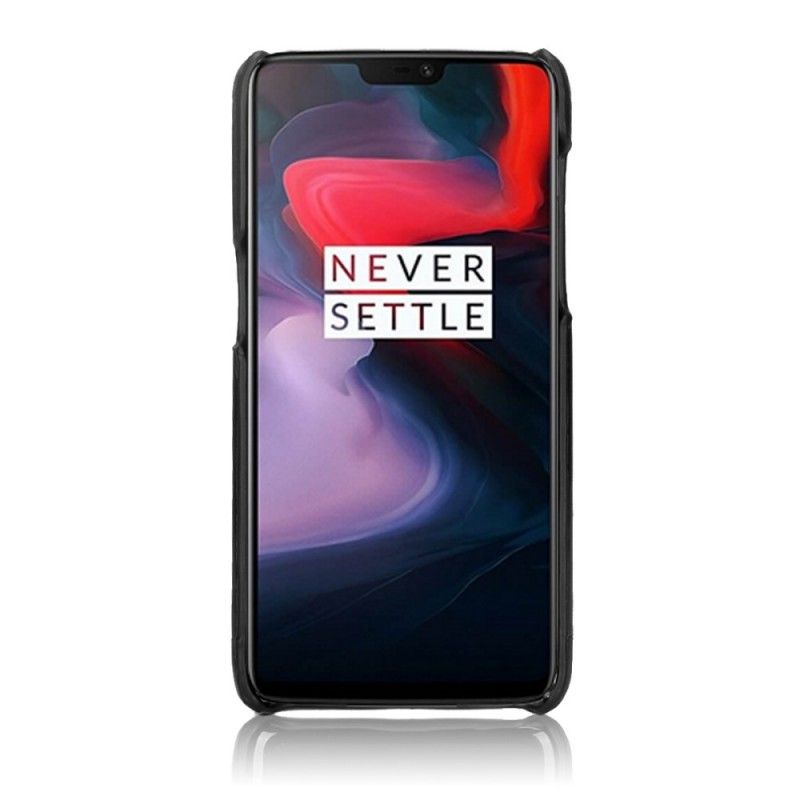 Etui OnePlus 6 Czerwony Czarny Skóra Pierre Cardin