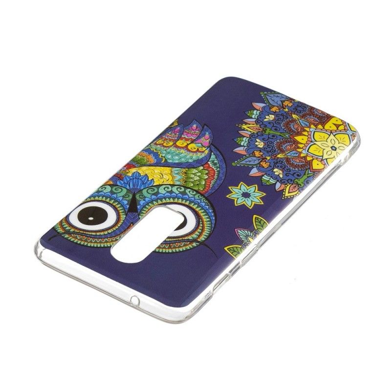 Etui OnePlus 6 Fluorescencyjna Sowa Mandala