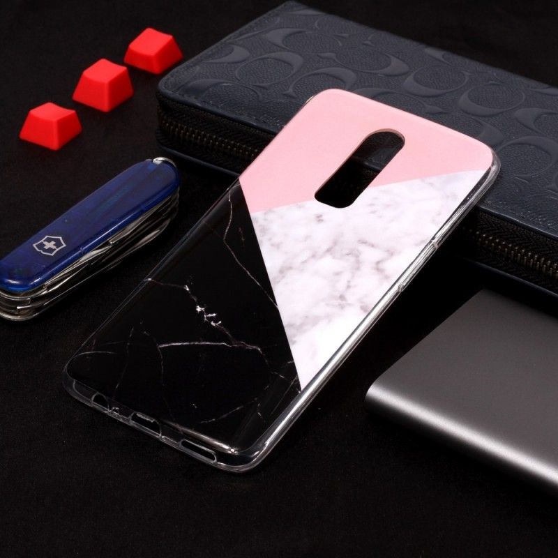 Etui OnePlus 6 Geometryczny Efekt Marmuru Etui Ochronne