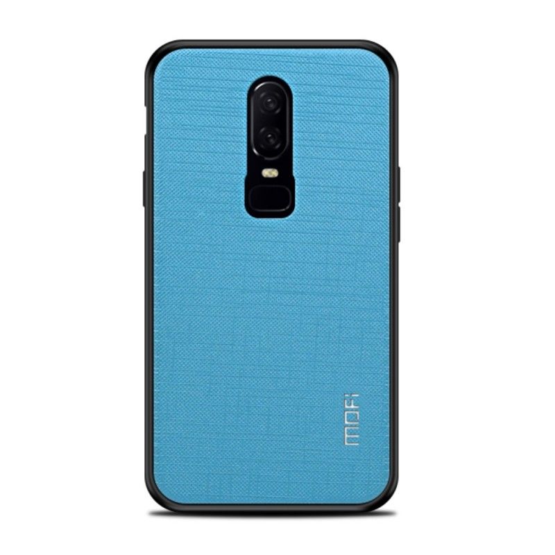 Etui OnePlus 6 Jasnoniebieski Magenta Tkanina Mofi