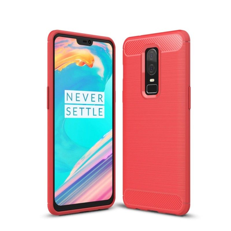 Etui OnePlus 6 Szary Czarny Szczotkowane Włókno Węglowe