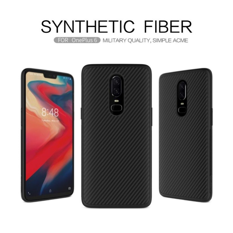 Etui OnePlus 6 Włókno Syntetyczne Nillkin I Folia Magnetyczna Etui Ochronne