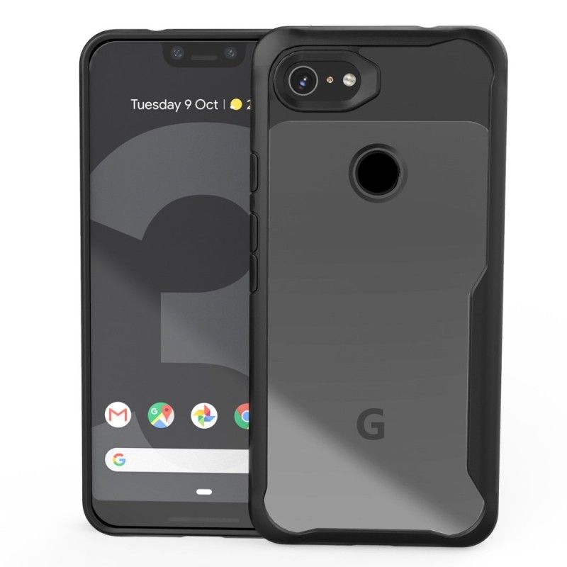 Etui Google Pixel 3A XL Czerwony Czarny Hybryda Z Fazowanymi Krawędziami Etui Ochronne