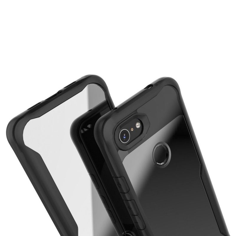 Etui Google Pixel 3A XL Czerwony Czarny Hybryda Z Fazowanymi Krawędziami Etui Ochronne