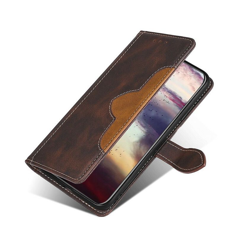 Etui Folio Oneplus Nord Ce 5g 5g Faux Leather Bicolor Stylowy Etui Ochronne