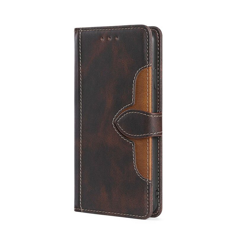 Etui Folio Oneplus Nord Ce 5g 5g Faux Leather Bicolor Stylowy Etui Ochronne