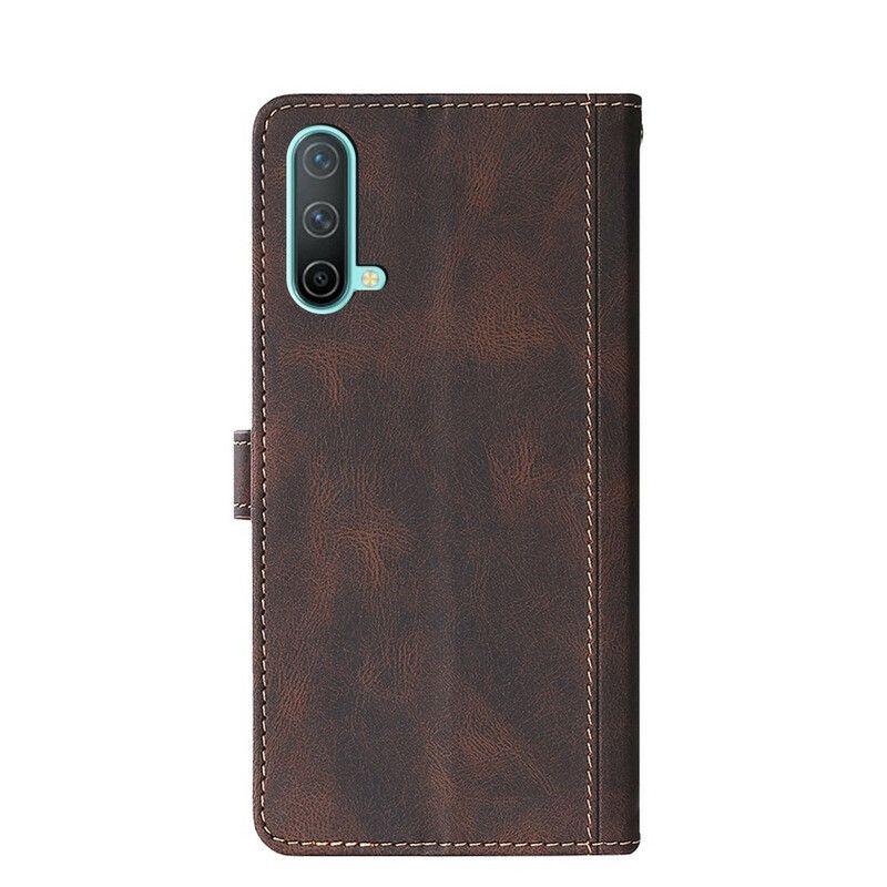 Etui Folio Oneplus Nord Ce 5g 5g Faux Leather Bicolor Stylowy Etui Ochronne