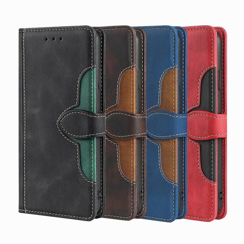 Etui Folio Oneplus Nord Ce 5g 5g Faux Leather Bicolor Stylowy Etui Ochronne