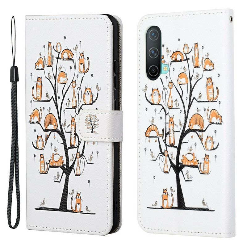 Etui Folio Oneplus Nord Ce 5g Funky Cats Strappy Etui Ochronne