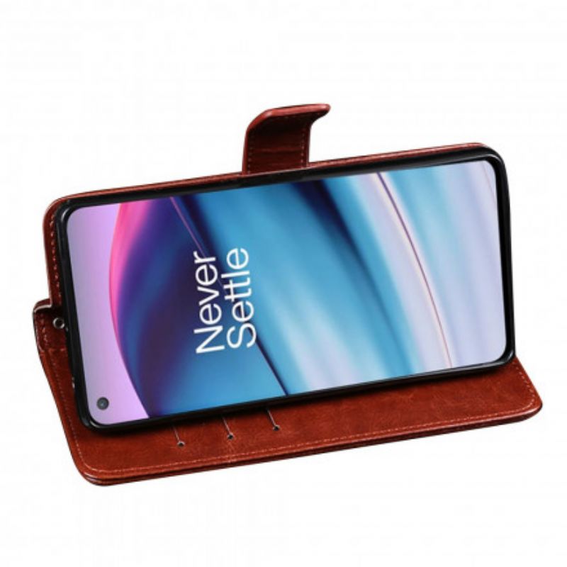 Etui Folio Oneplus Nord Ce 5g Idewei Z Imitacji Skóry Etui Ochronne