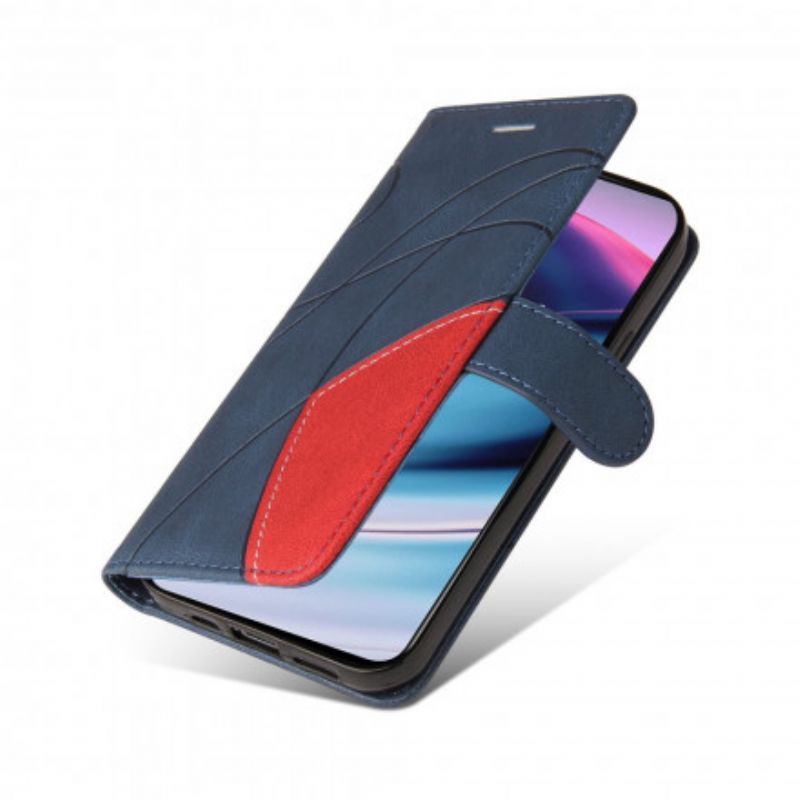 Etui Folio Oneplus Nord Ce 5g Sygnatura Dwukolorowa Sztuczna Skóra Etui Ochronne