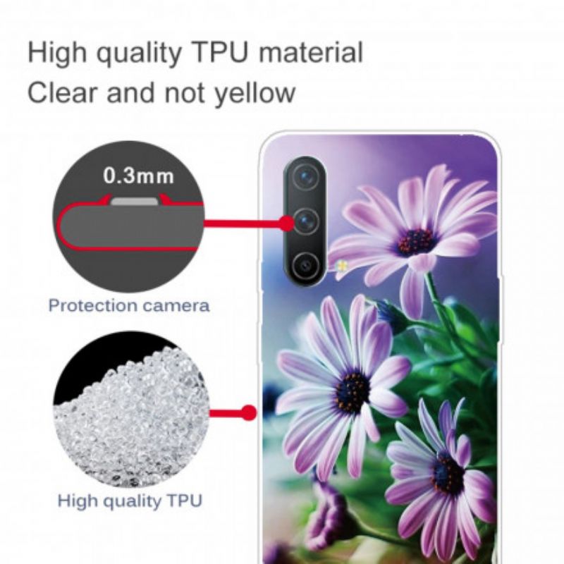 Etui Oneplus Nord Ce 5g Realistyczne Kwiaty Etui Ochronne