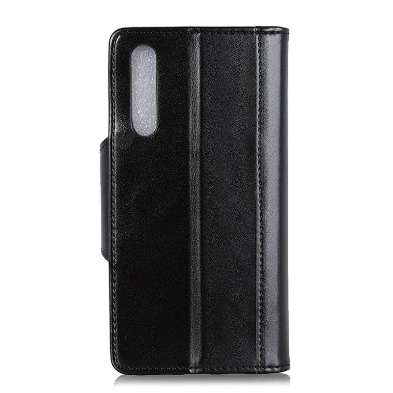 Etui Folio Sony Xperia 5 II Czerwony Czarny Eleganckie Zamknięcie Ze Sztucznej Skóry Etui Ochronne