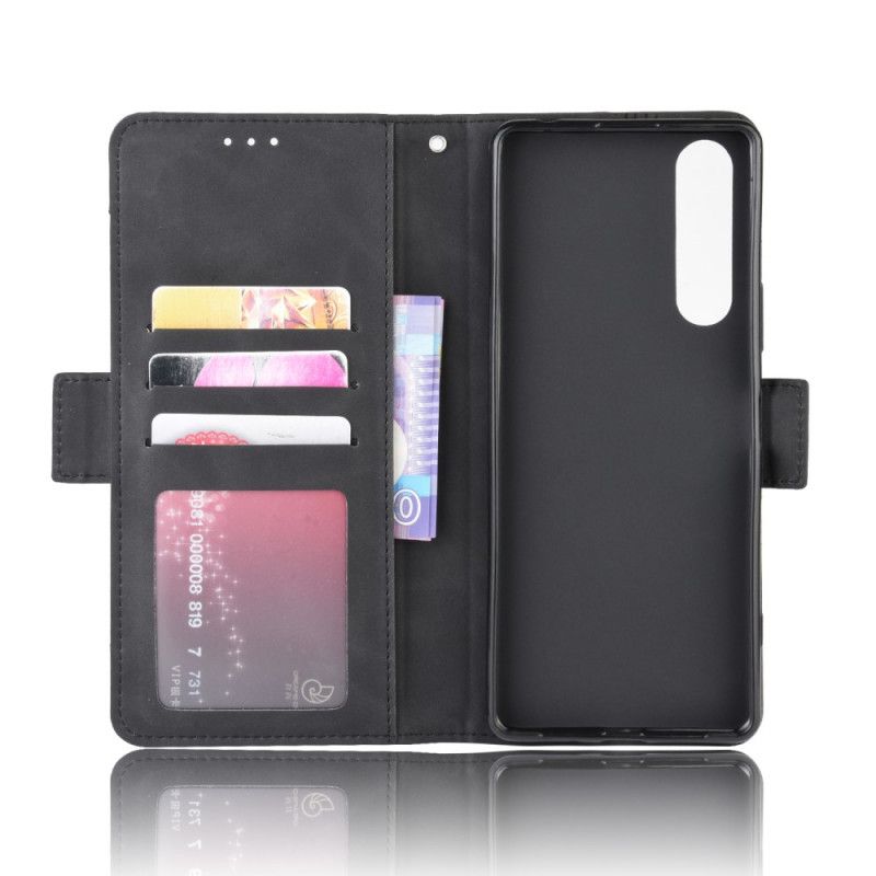 Etui Folio Sony Xperia 5 II Czerwony Czarny Multikarta Pierwszej Klasy Etui Ochronne