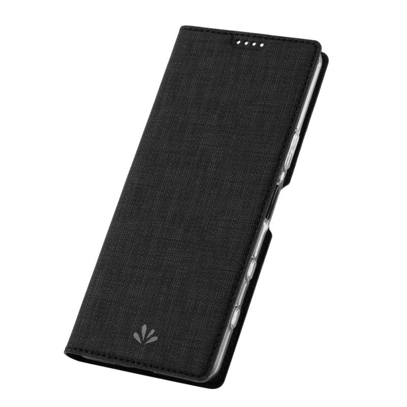 Flip Kotelot Sony Xperia 5 II Szary Czarny Etui na Telefon Teksturowany Vili Dmx