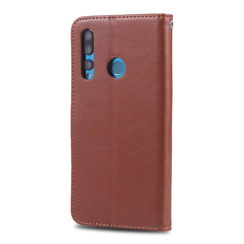 Etui Folio Huawei P Smart Plus 2019 Czerwony Czarny Azns Imitacja Skóry