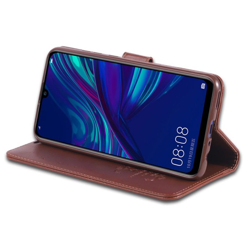 Etui Folio Huawei P Smart Plus 2019 Czerwony Czarny Azns Imitacja Skóry