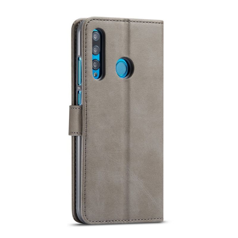 Etui Folio Huawei P Smart Plus 2019 Szary Czarny Efekt Skóry Lc.Imeeke Etui Ochronne