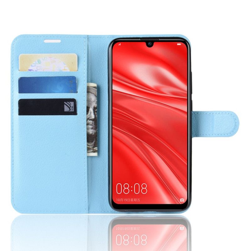 Obudowa Huawei P Smart Plus 2019 Biały Czarny Klasyczna Sztuczna Skóra