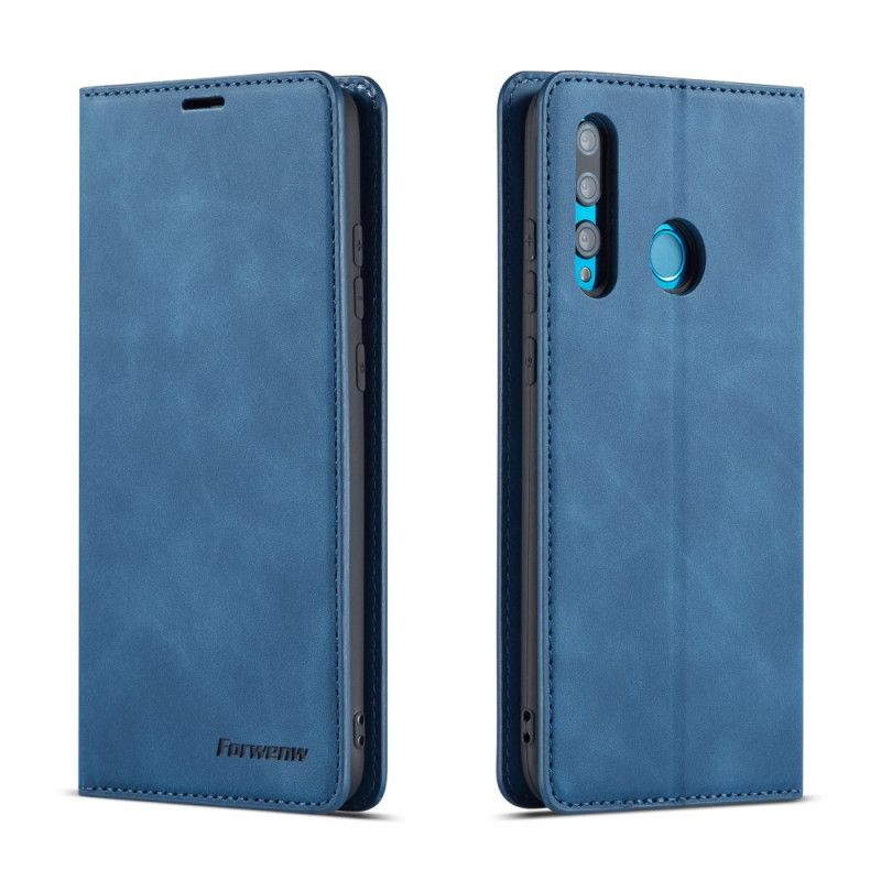 Obudowa Huawei P Smart Plus 2019 Czerwony Czarny Efekt Skóry Forwenw