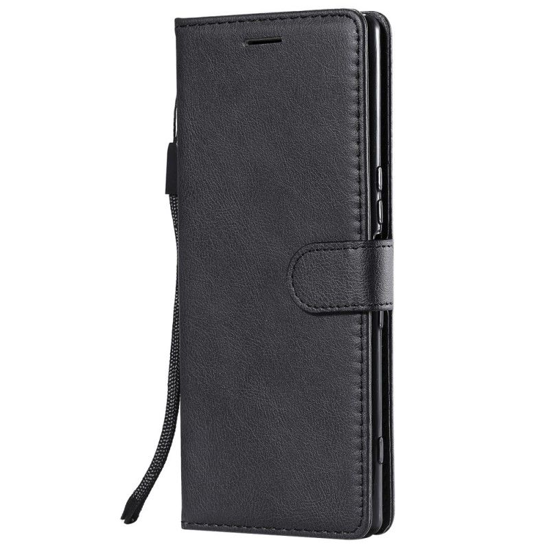 Etui Folio Sony Xperia 1 Efekt Skóry Z Paskiem