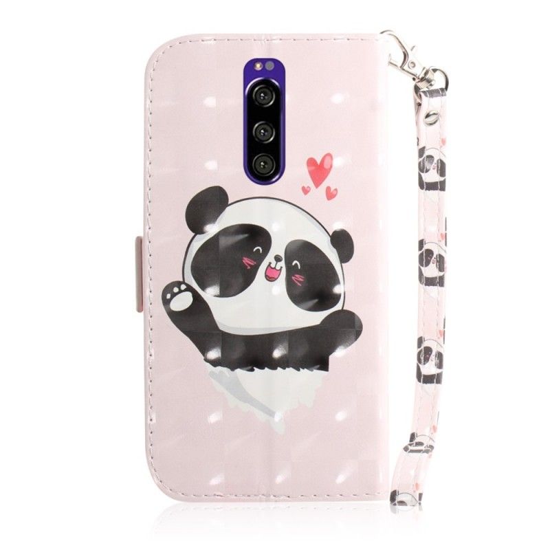 Etui Folio Sony Xperia 1 Panda Love Ze Stringami