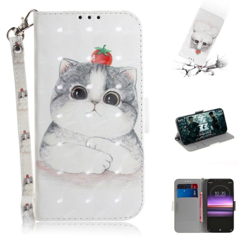 Etui Folio Sony Xperia 1 Pomidor Na Stringach Cat