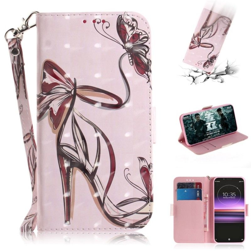 Etui Folio Sony Xperia 1 Pompka Taśmowa Etui Ochronne