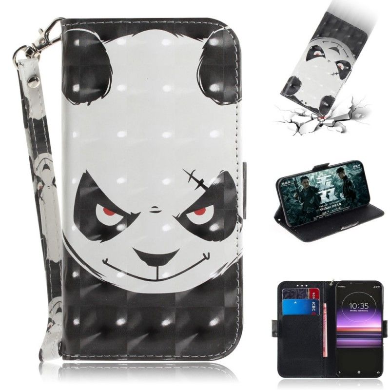 Etui Folio Sony Xperia 1 Wściekła Panda Ze Stringami