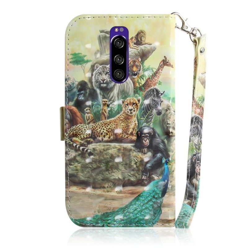 Etui Folio Sony Xperia 1 Zwierzęta Safari W Stringach Etui Ochronne