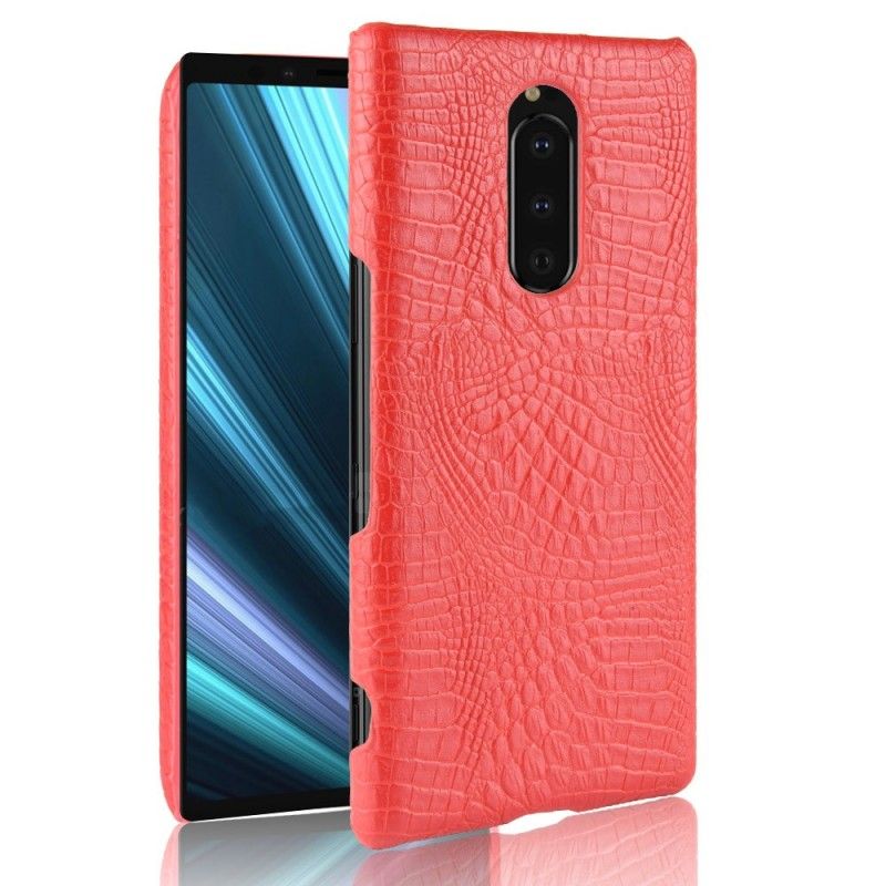 Etui Sony Xperia 1 Efekt Skóry Krokodyla