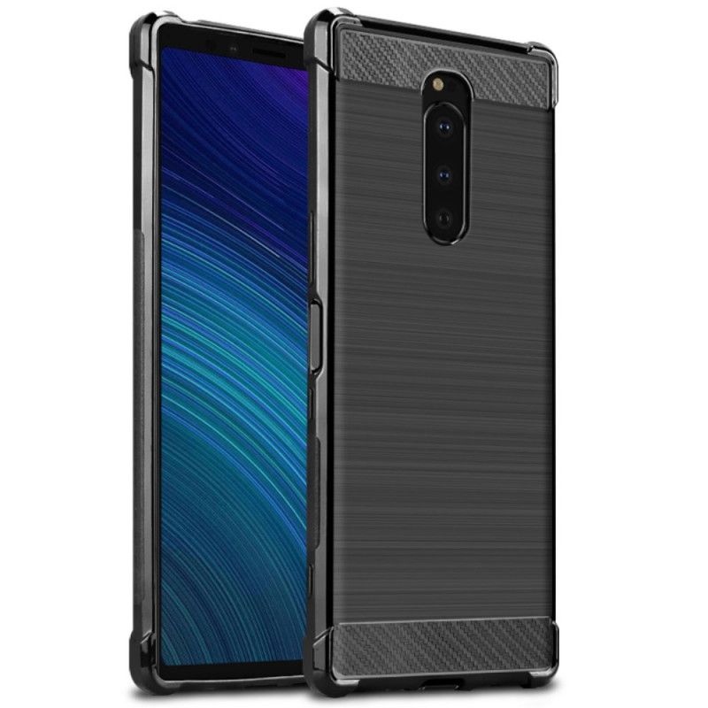 Futerały Sony Xperia 1 Etui na Telefon imak Vega Series Szczotkowane Włókno Węglowe