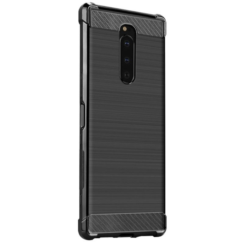 Futerały Sony Xperia 1 Etui na Telefon imak Vega Series Szczotkowane Włókno Węglowe