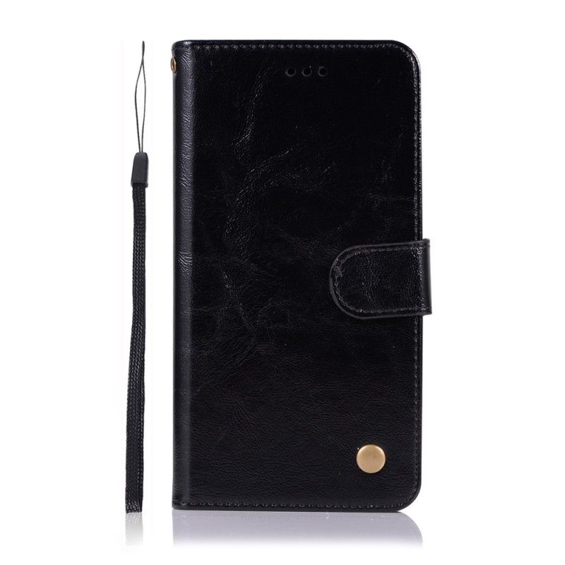 Etui Folio Xiaomi Redmi Note 5 Ciemnoczerwony Czarny Efekt Skóry W Stylu Vintage Z Paskiem Etui Ochronne