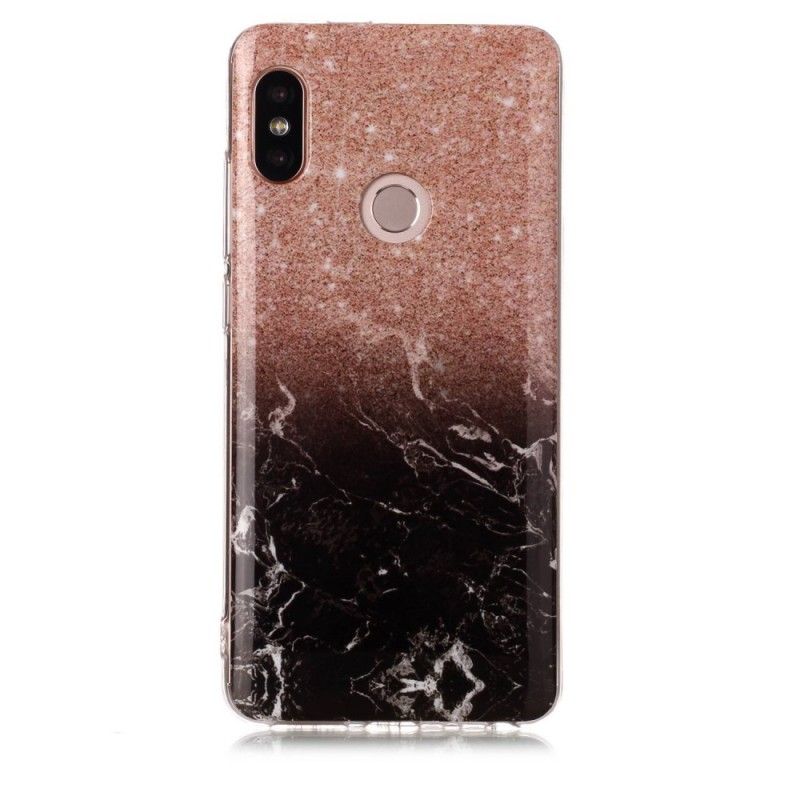 Etui Xiaomi Redmi Note 5 Biały Czarny Marmurowy Brokat