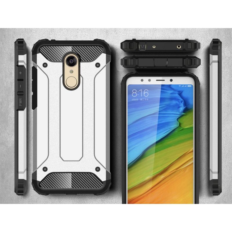 Etui Xiaomi Redmi Note 5 Biały Czarny Ocalały Etui Ochronne