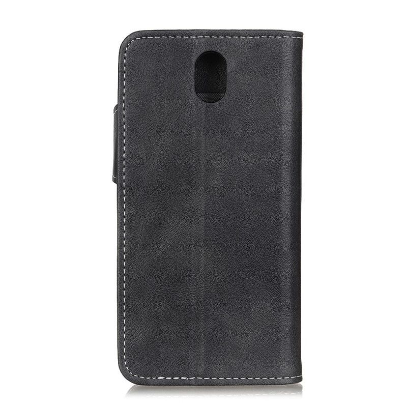 Etui Folio Xiaomi Redmi 8A Czerwony Czarny Artystyczne Przyszywanie Guzików Etui Ochronne