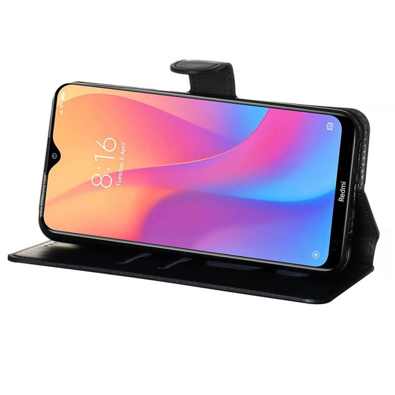 Etui Folio Xiaomi Redmi 8A Czerwony Czarny Sztuczna Skóra W Stylu Retro Etui Ochronne