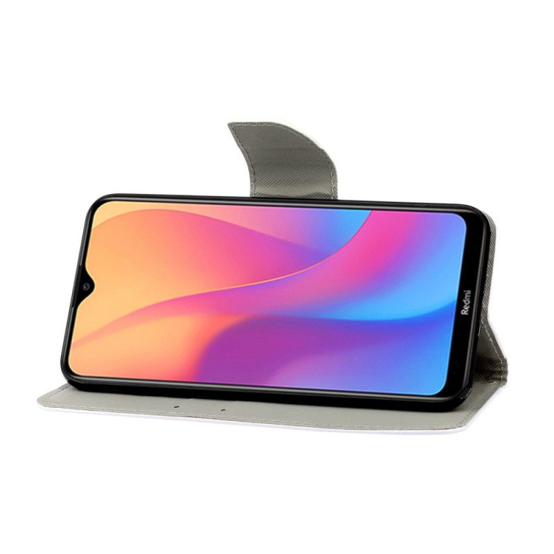 Etui Folio Xiaomi Redmi 8A Romantyczny Róż Ze Stringami