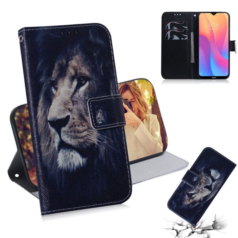 Etui Folio Xiaomi Redmi 8A Śniący Lew