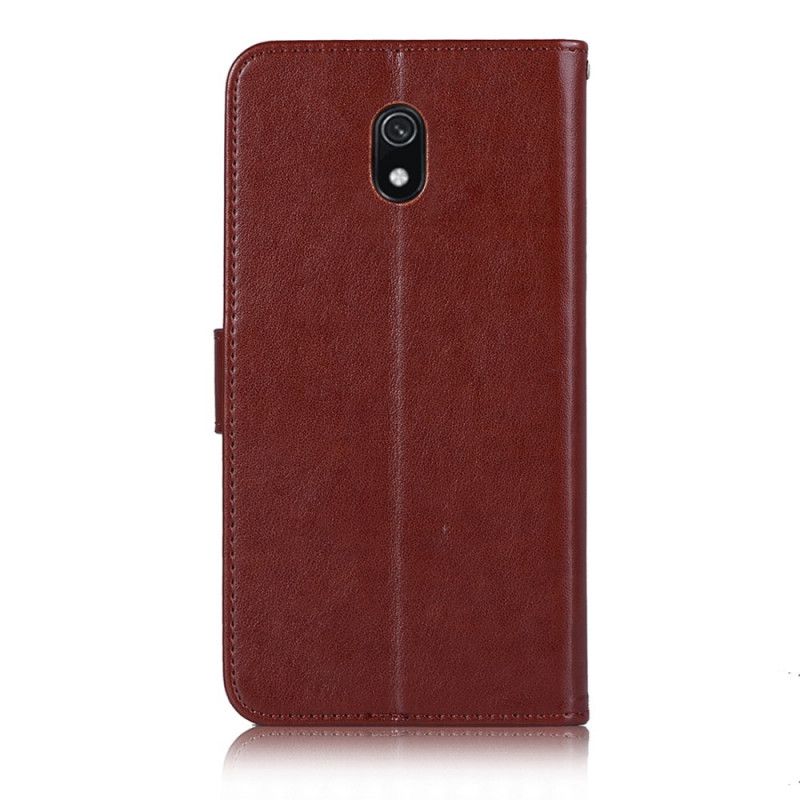 Etui Folio Xiaomi Redmi 8A Szary Czarny Łapacz Snów Sowy Z Efektem Skóry Etui Ochronne