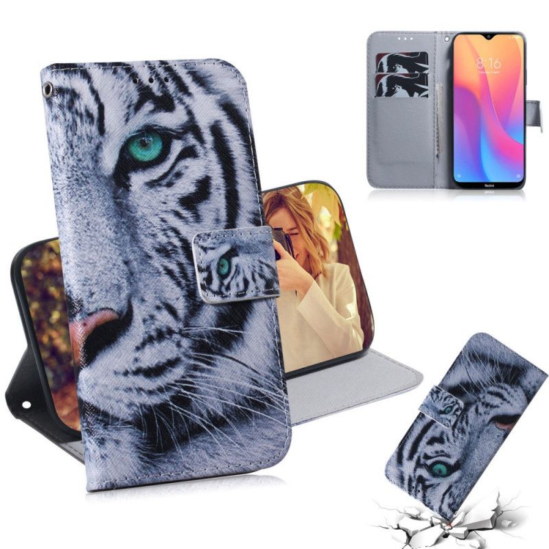 Etui Folio Xiaomi Redmi 8A Twarz Tygrysa Etui Ochronne