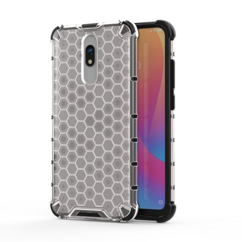 Etui Xiaomi Redmi 8A Biały Czarny Styl Plastra Miodu Etui Ochronne