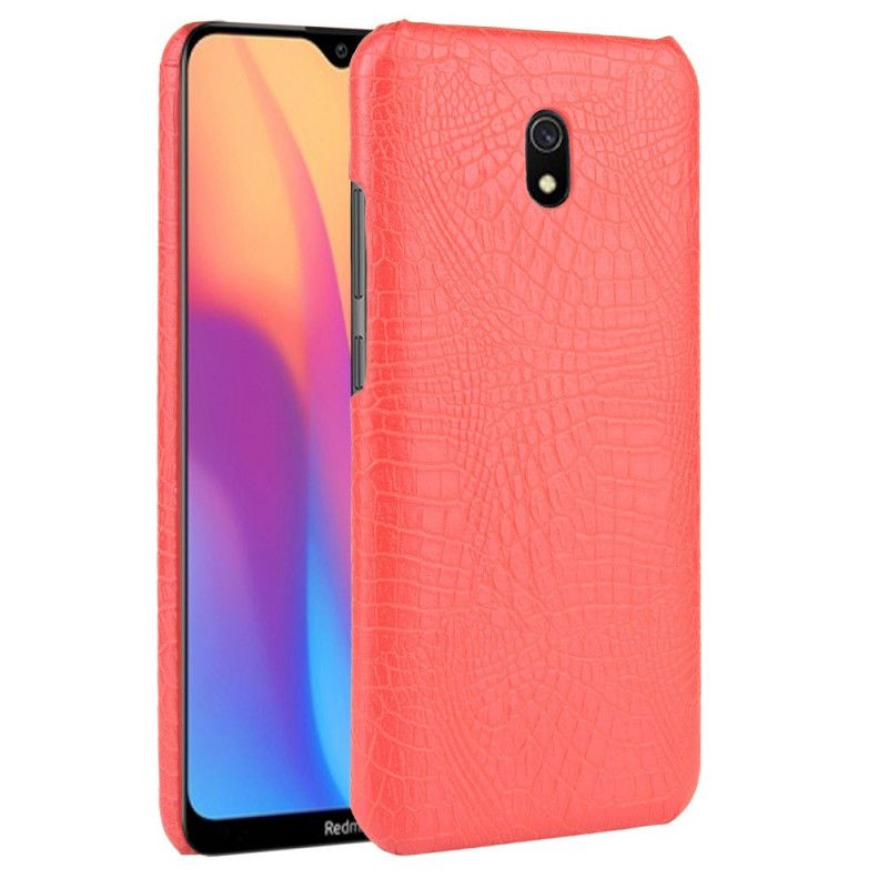 Etui Xiaomi Redmi 8A Biały Czarny Styl Skóry Krokodyla