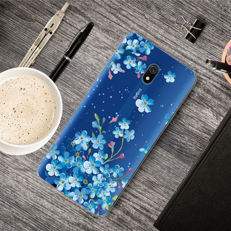 Etui Xiaomi Redmi 8A Bukiet Niebieskich Kwiatów