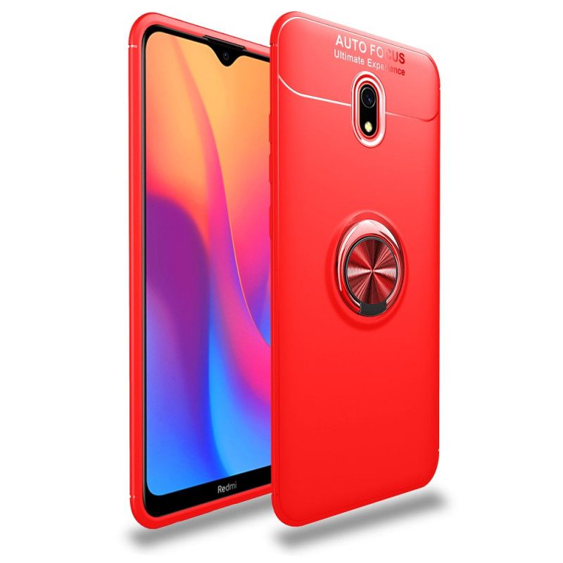 Etui Xiaomi Redmi 8A Czerwony Czarny Pierścień Magnetyczny Lenuo